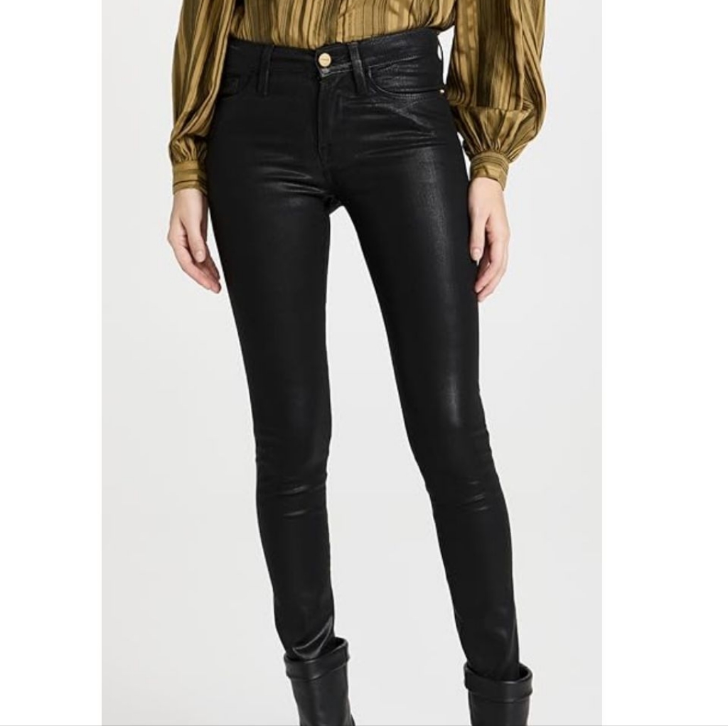 Frame Denim Jet Black Skinny Jeans